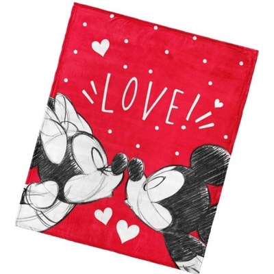 Carbotex Detská deka Mickey a Minnie Mouse Love
