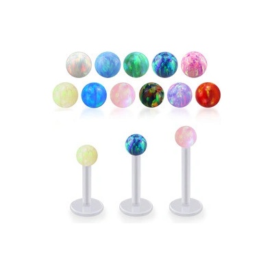 Piercingate Labreta syntetický opál PLA00292