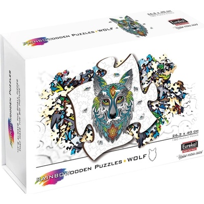 Wooden Dřevěné Vlk Rainbow Wolf 180 dílků