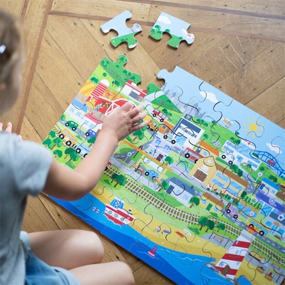 Bigjigs Toys Podlahové Mesto 48 dielov