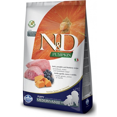 N&D Grain Free Pumpkin Puppy Medium & Large Lamb & Blueberry 2,5 kg