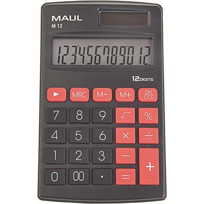 MAUL Kapesní kalkulačka M12 - 12 míst, černá