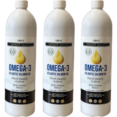 LAB-V Omega-3 lososový olej pre psy a mačky 3x1 l