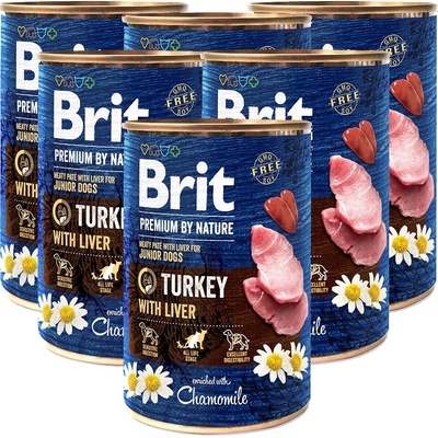 Brit Premium by Nature Turkey with Liver 6 x 400 g