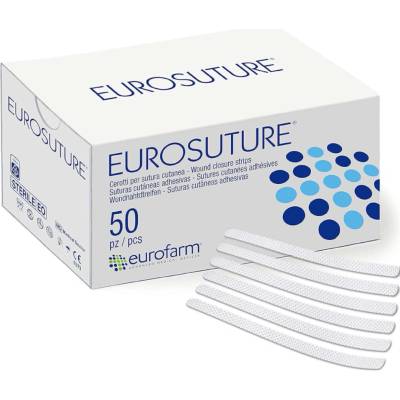 Eurofarm Spa Eurosuture zpevněné náplasťové stehy 6 mm x 38 mm