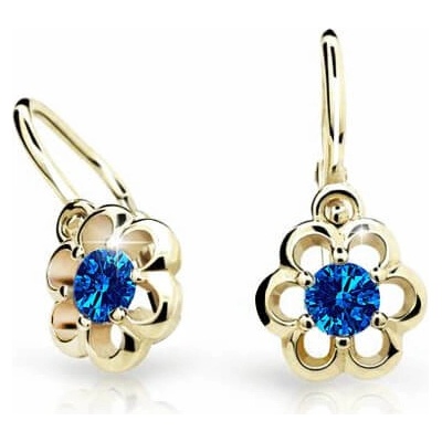 Cutie Jewellery zlaté detské náušnice C1947-10-X-1 svetlo zelená