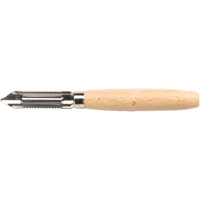 Maják Škrabka na brambory dvoubřitá, dřevěná rukojeť, 160 mm