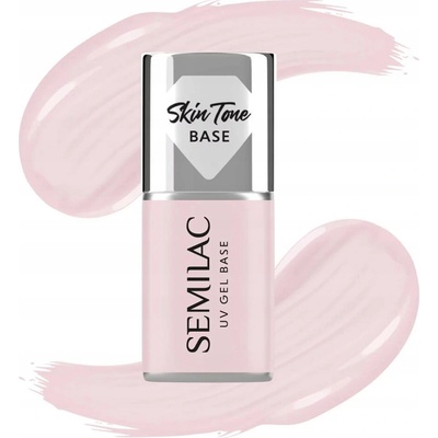 Semilac UV Gel Base Skin Tone Base podkladový lak pro gelové nehty odstín Rose Beige 7 ml
