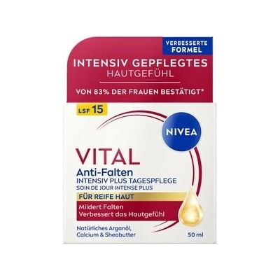 Nivea Vital Anti-Falten Intensiv Plus Tage LS Flege LSF 15 denní krém 50 ml – Hledejceny.cz