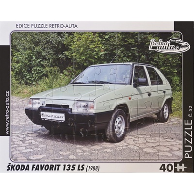 Retro-Auta č. 52 ŠKODA FAVORIT 135 LS 1988 40 dílků