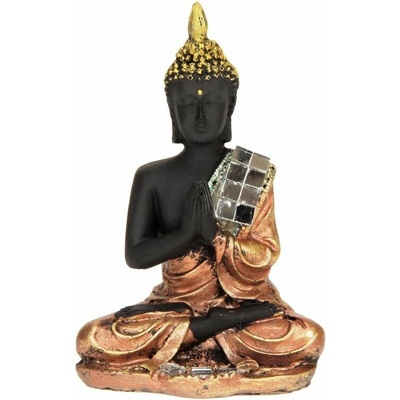 Soška Buddha resin 10 cm černý