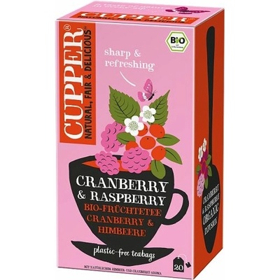 Cupper Bio bylinný čaj s klikvou a malinami aromatizovaný 20 ks 50 g