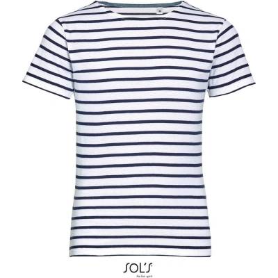 Sol's Collection tričko Miles Kids pruhované krátký rukáv dětské roky bílá/navy