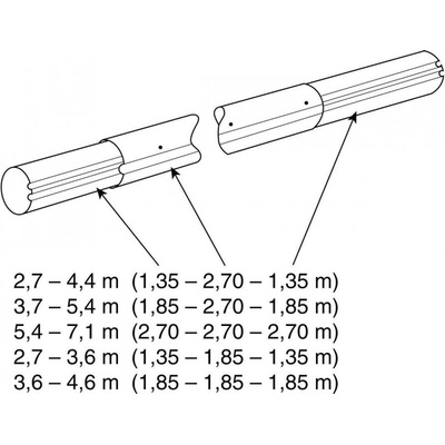 VÁGNER POOL Teleskopická tyč Alu 3,7–5,4 m