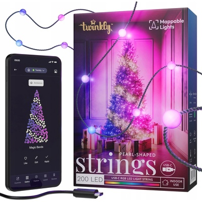 Vánoční osvětlení na stromeček Twinkly pro vnitřní použití 12 m, 101 - 200 světýlek – Hledejceny.cz