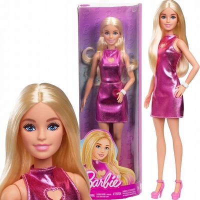 Mattel Barbie Modelka v metalických šatech