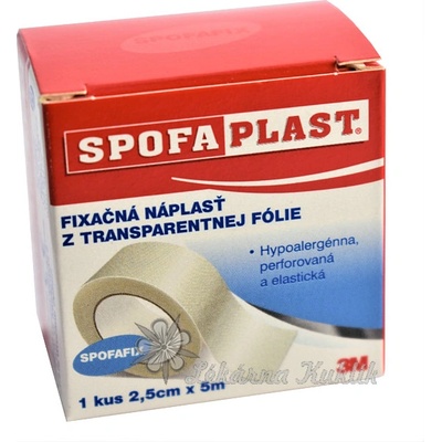 3M Spofaplast 432 2,5 cm x 5 m Fixační náplast z transparentní folie 1 ks