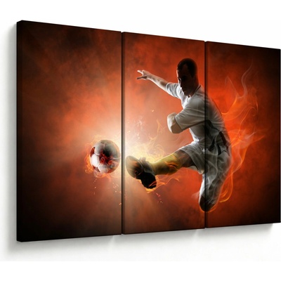 Obraz - Futbalista, trojdielne 120x80 cm