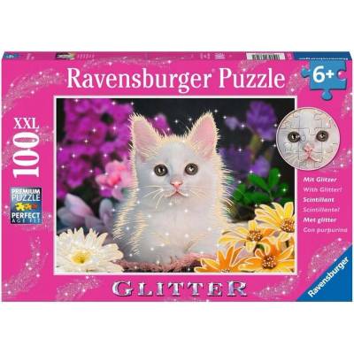 RAVENSBURGER Třpytivý bílý koťátko 1358 100 dílků