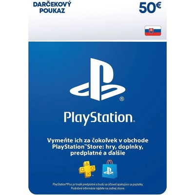 PlayStation predplatená karta 50 €