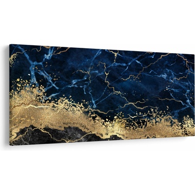 Obraz - Tmavo-modrý mramor, jednodielne 250x125 cm