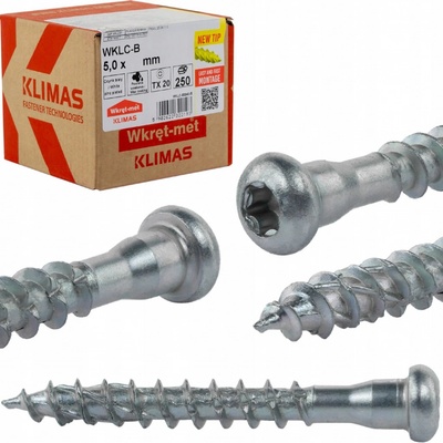 Vruty pro tesařské spoje 5x50 mm 250 ks TORX Klimas WKLC – Hledejceny.cz