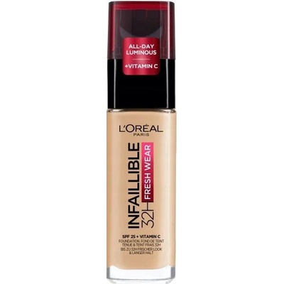 L'Oréal Paris Infallible 32H Fresh Wear SPF25 make-up na všetky typy pleti 200 Natural Linen 30 ml