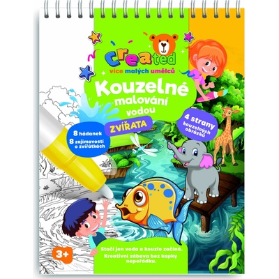 created Kouzelné malování vodou/blok s tužkou zvířátka 4 listy – Hledejceny.cz
