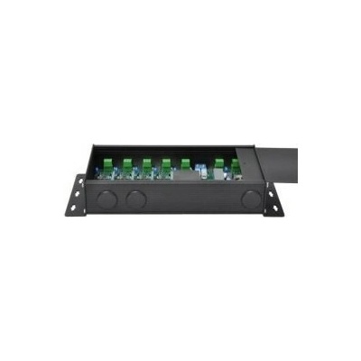 XSP - DMX Splitter Terminal double Rack 2x svorka In - 2x svorka Through - 10x svorka Out