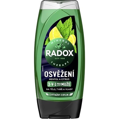 Radox Refreshment Menthol osvěžující sprchový gel pro muže 225 ml – Hledejceny.cz