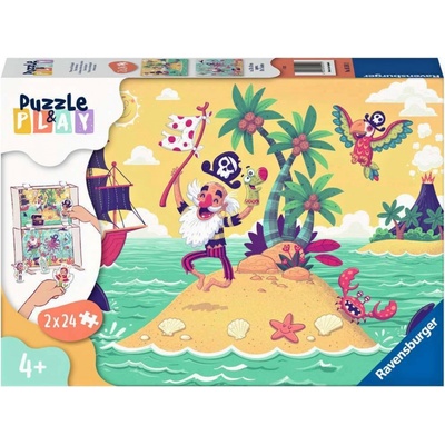 Ravensburger & Play Pirátské dobrodružství 2x24 dílků