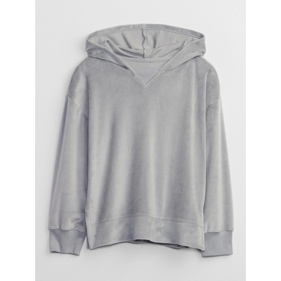 Gap 521287-02 Dětská mikina velur s kapucí Šedá