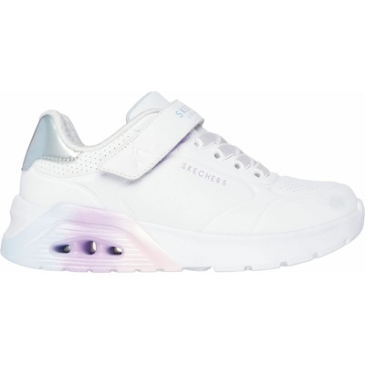 Skechers dievčenská vychádzková obuv UNO LITE 2.0 biela fialová strieborná