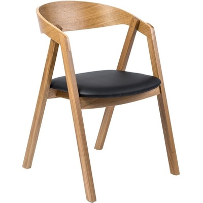 FormWood Henry přírodní dub / černá ekokůže