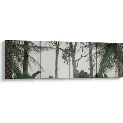 Obraz - Jungle v rannej hmle, štvordielne 160x40 cm