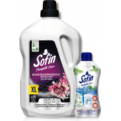 Sofin Tekutý prací prostředek na černé prádlo 2,5 l + Čistič pračky 300 ml