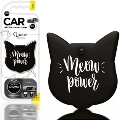 Aroma Car QUOTES CAT BLACK