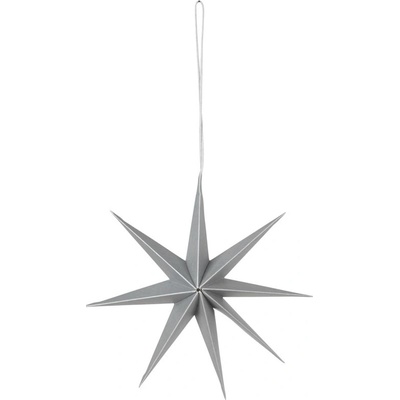 Broste Vánoční papírová hvězda na zavěšení STAR 15 cm stříbrná