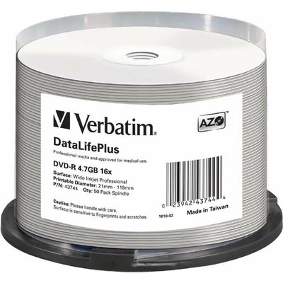 Verbatim DVD-R DL 4,7GB 16x, printable, cake box, 50ks (43744)