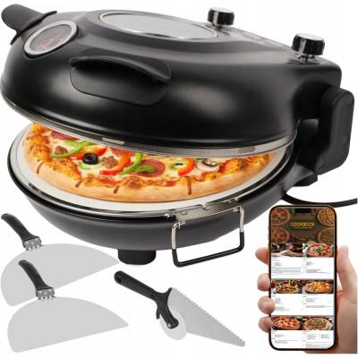 Elektrická mini pec na pizzu Ruhhy s keramickým kameňom 1200 W 420 °C