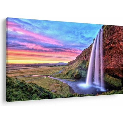 Obraz - Vodopád Seljalandsfoss, jednodielne 90x60 cm