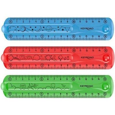Keyroad 337388 pravítko ohebné Flexi 15 cm / mix barev