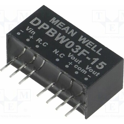 MEAN WELL DPBW03F-15 Měnič: DC/DC; 3W; Uvst: 9÷36VDC; Uvýst: 15VDC; Uvýst2: -15VDC; SIP8 – Hledejceny.cz