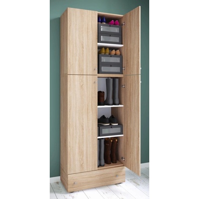 VCM Lona XXL s otočnými dvířky se zásuvkou 70 × 39 × 200 cm dub sonoma