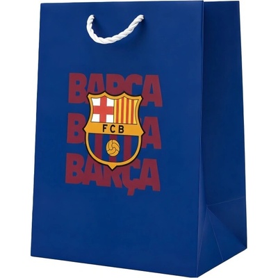 Dárková papírová taška FC Barcelona, Barca, modro-vínová, 30×40 cm