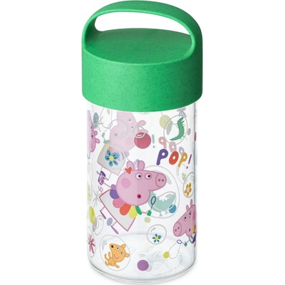 Koziol Buddy Snack detský pohár so snackpotom Peppa Pig zelená 500 ml