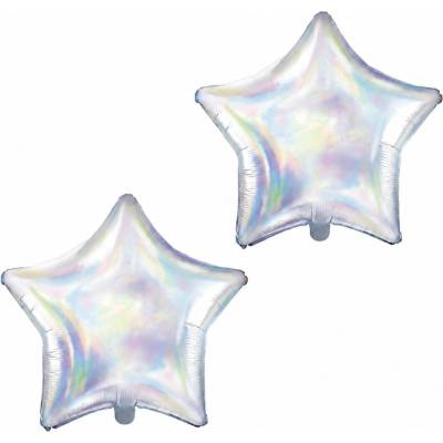 Balón foliový 45 cm hvězda opalizující duhová unicorn jednorožec 5902230720329