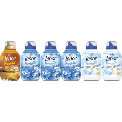 Lenor Fresh Air aviváž kolekce 3x Fresh Wind + 2x Senstitive + 1x Tropical Sunset 6 x 504 ml 216 PD