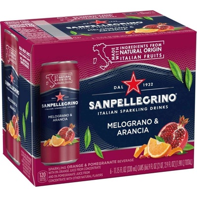 Sanpellegrino Melograno & Aranciata plech 6 x 330 ml