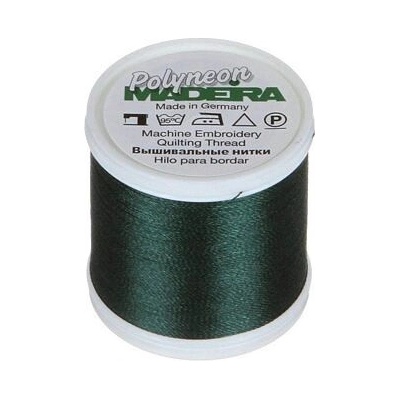 Vyšívací nitě PES Madeira Polyneon (400m) barva 1704 mallard green